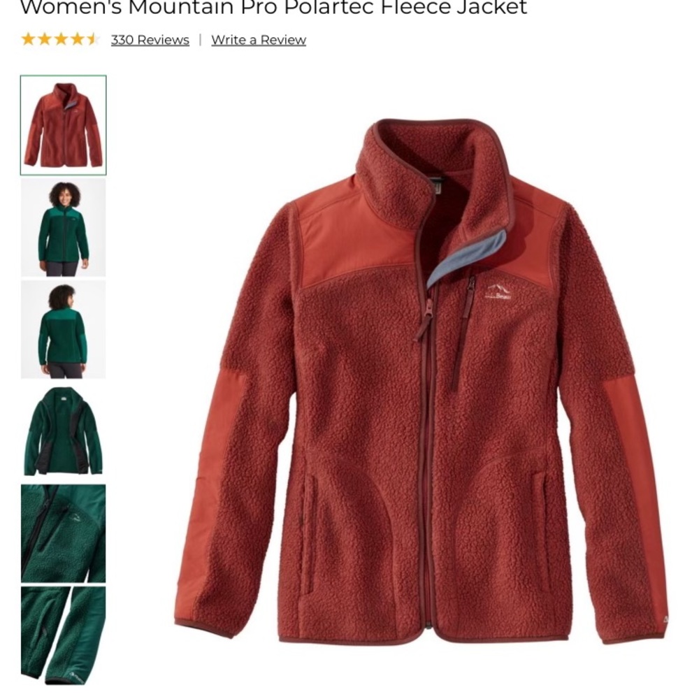 L.L. Bean Women’s Mountain Pro Polartec®️ Fleece Jacket